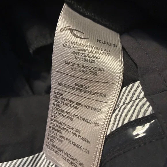 KJUS Mens Black Ivere Pants Technical Stretch Golf Trousers 52L / 36x34 - Picture 5 of 5